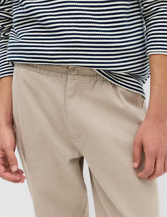 Tapered Fit Elasticated Waist Trousers