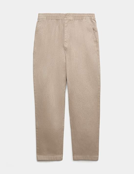 Tapered Fit Elasticated Waist Trousers