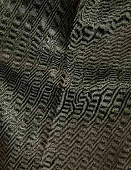 Tapered Fit Linen Blend Trousers