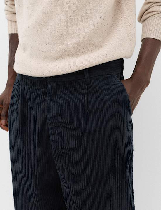 Barrel Fit Corduroy Trousers