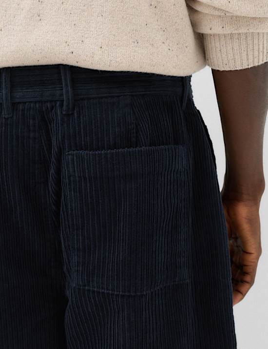 Barrel Fit Corduroy Trousers