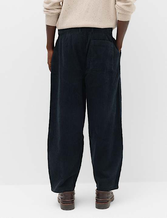 Barrel Fit Corduroy Trousers