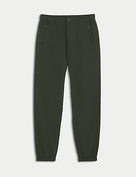 Slim Fit Textured Cuffed Trousers