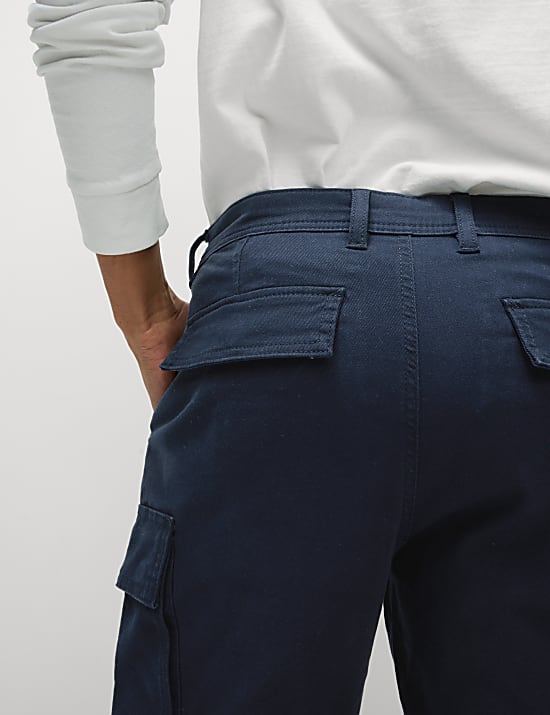 Straight Fit Stretch Cargo Short