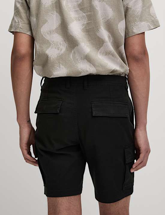 Straight Fit Stretch Cargo Short