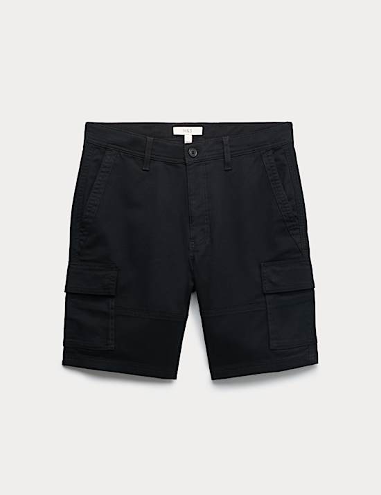 Straight Fit Stretch Cargo Shorts
