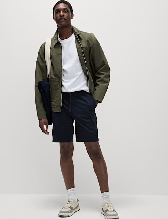 Elasticated Waist Ripstop Cargo Shorts