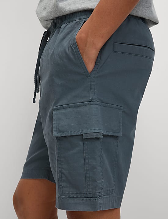 Elasticated Waist Ripstop Cargo Shorts