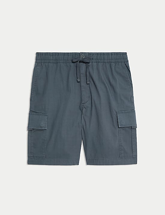 Elasticated Waist Ripstop Cargo Shorts