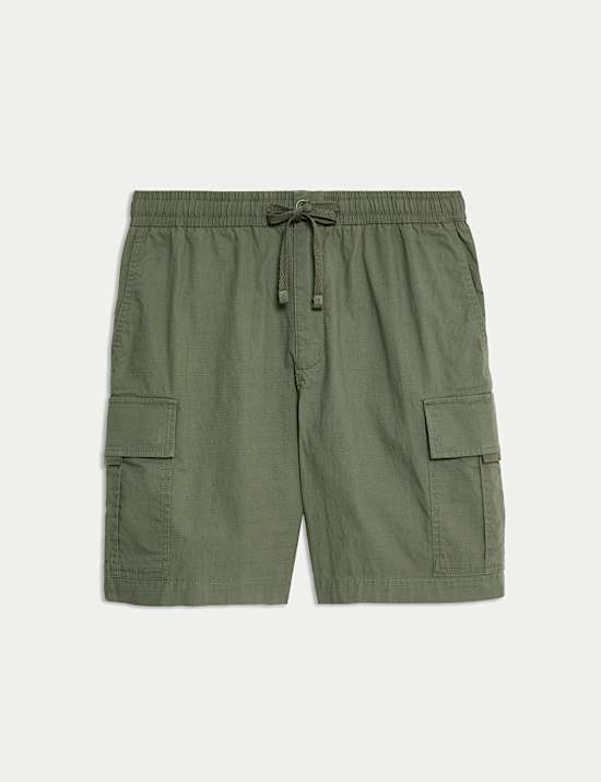 Elasticated Waist Ripstop Cargo Shorts