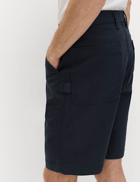 Loose Fit Pure Cotton Utility Shorts