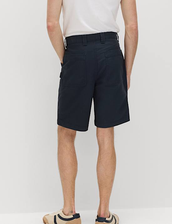 Loose Fit Pure Cotton Utility Shorts