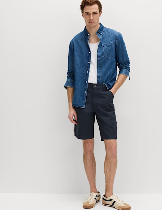 Loose Fit Pure Cotton Utility Shorts