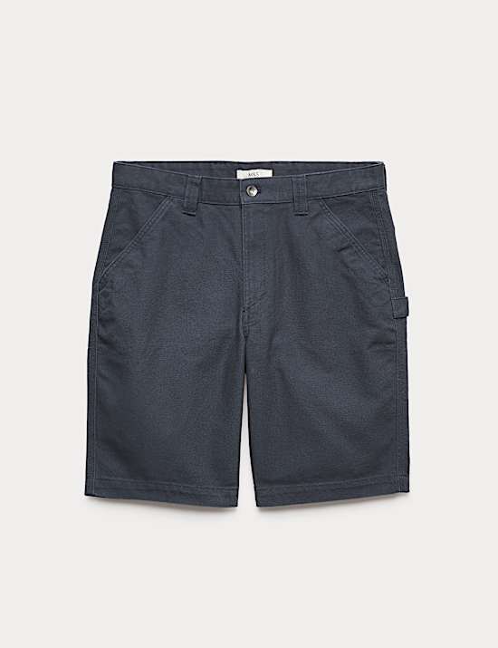 Loose Fit Pure Cotton Utility Shorts
