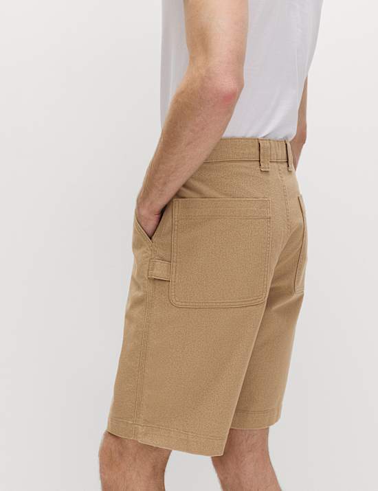 Loose Fit Pure Cotton Utility Shorts