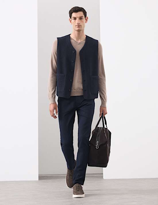 Slim Fit Performance Twill 5 Pocket Trousers