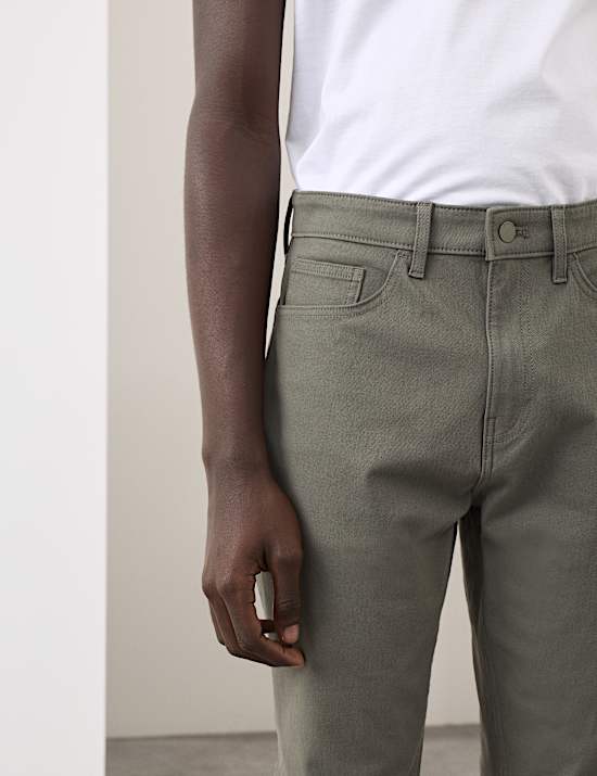 Slim Fit Performance Twill 5 Pocket Trousers
