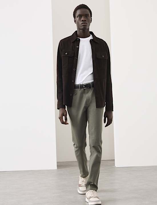 Slim Fit Performance Twill 5 Pocket Trousers