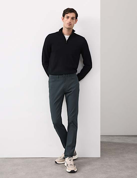 Cotton Rich Twill Performance Trousers
