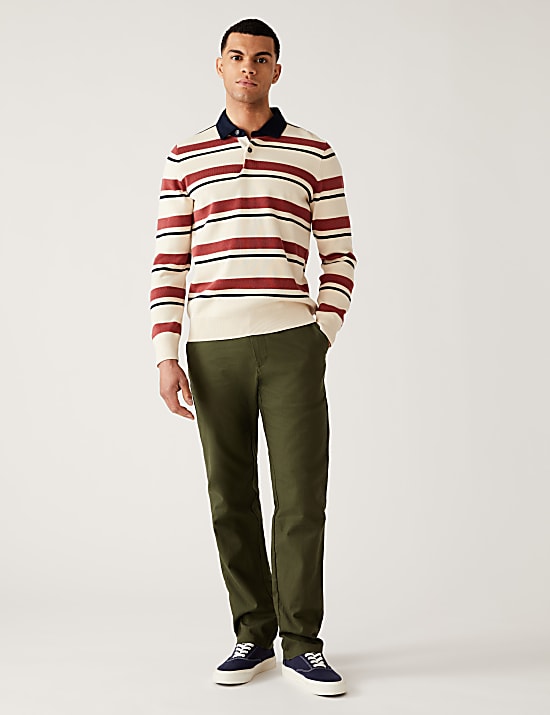 Linen Mix Plain Regular Fit Trousers