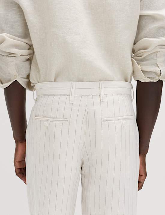 Regular Fit Cotton Linen Blend Chinos