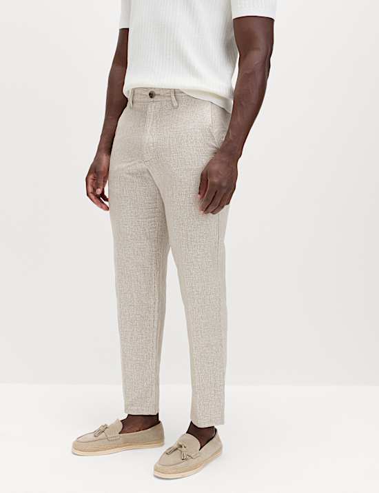Regular Fit Linen Blend Chinos
