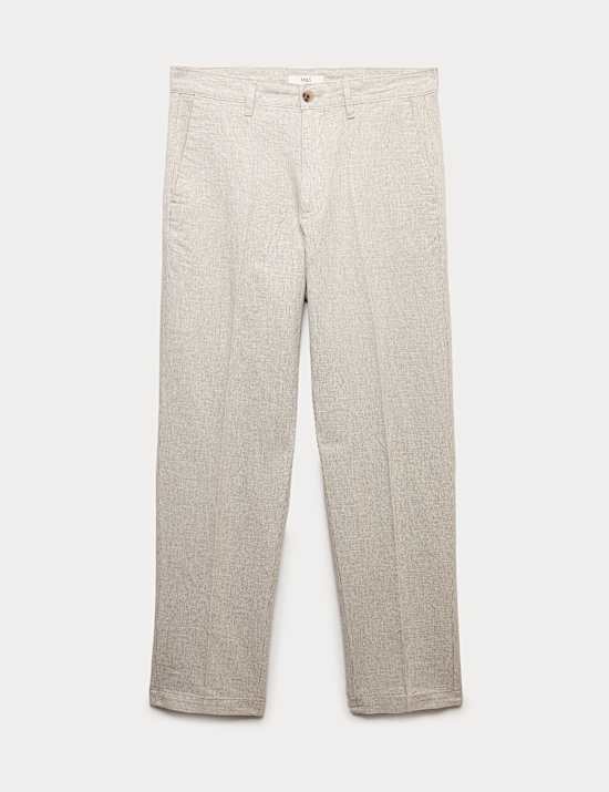 Regular Fit Cotton Linen Blend Chinos