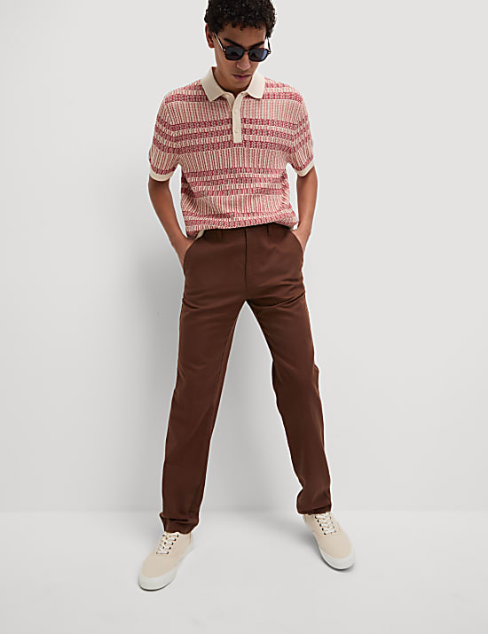 Regular Fit Linen Blend Chinos
