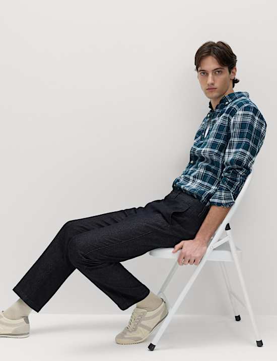 Regular Fit Cotton Linen Blend Chinos