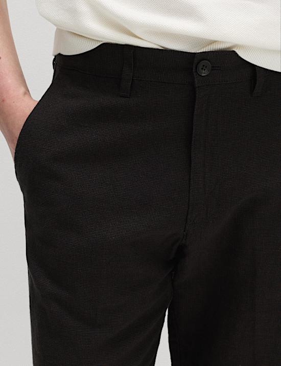 Regular Fit Linen Blend Chinos