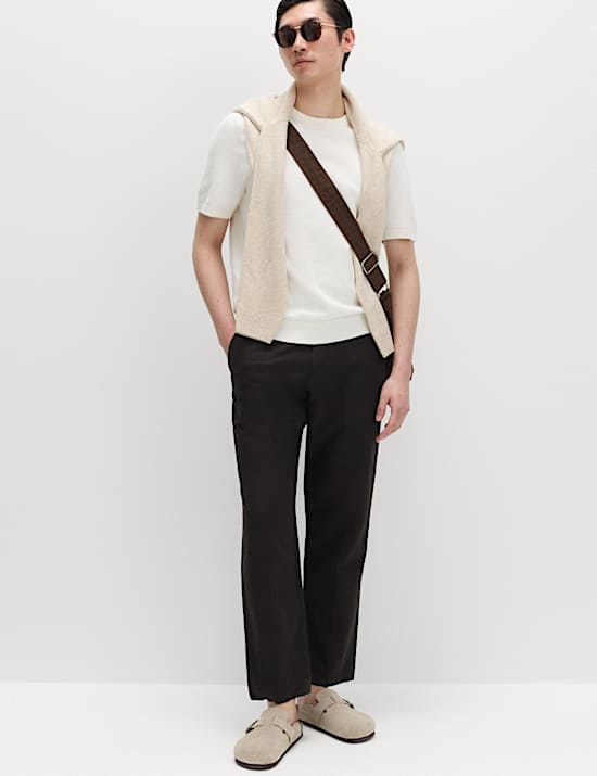 Regular Fit Linen Blend Chinos