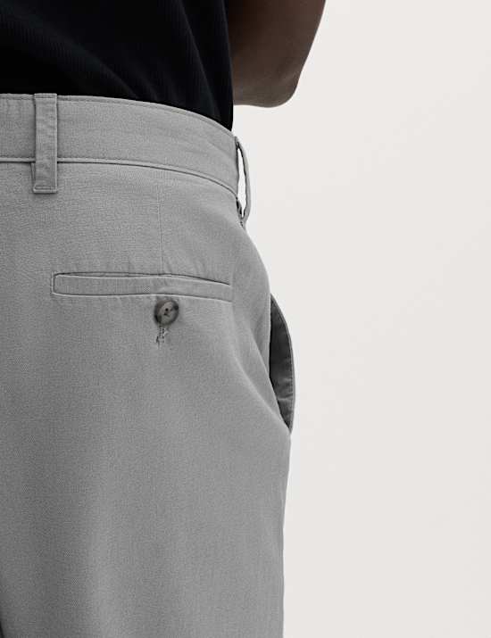 Regular Fit Cotton Linen Blend Chinos