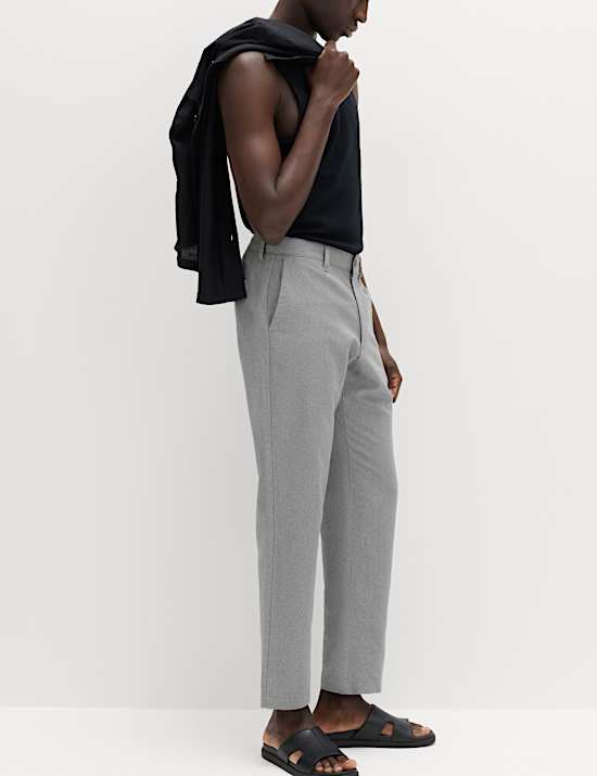Regular Fit Cotton Linen Blend Chinos
