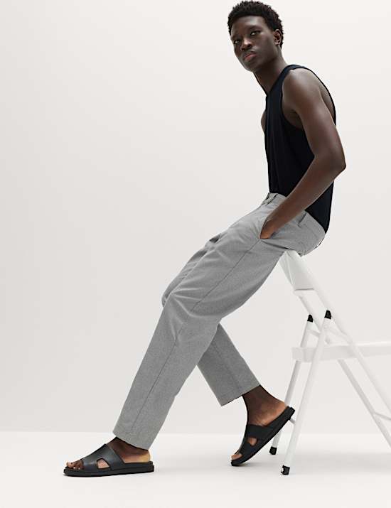 Regular Fit Cotton Linen Blend Chinos