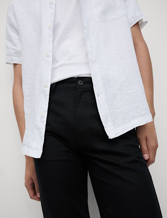 Regular Fit Cotton Linen Blend Chinos