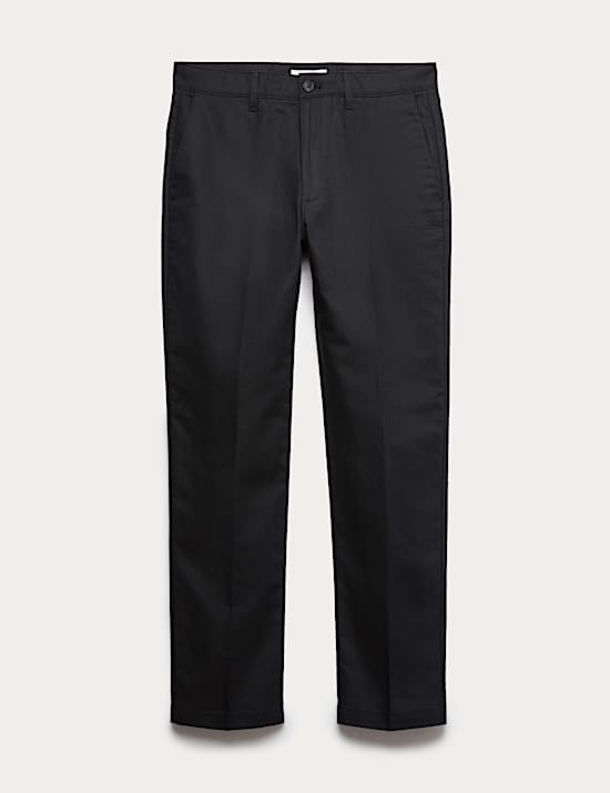 Regular Fit Cotton Linen Blend Chinos