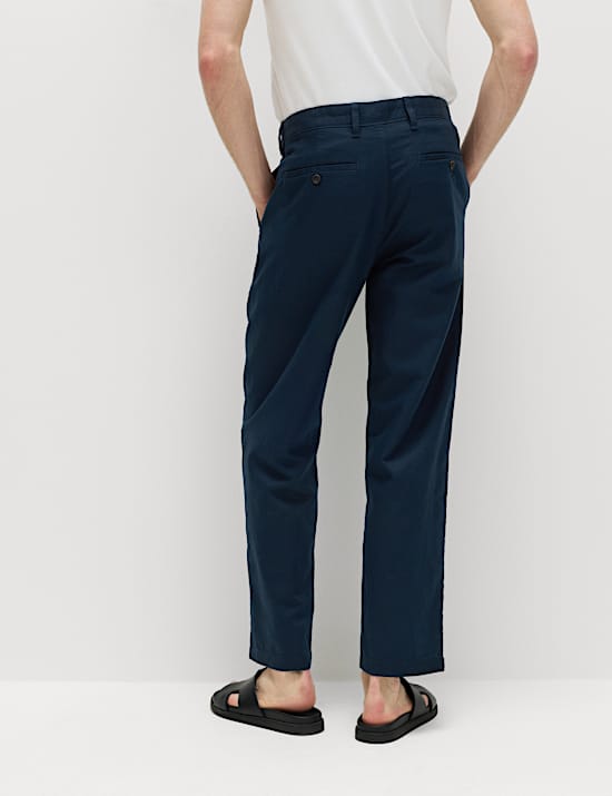 2 Pack Regular Fit Cotton Linen Blend Chinos