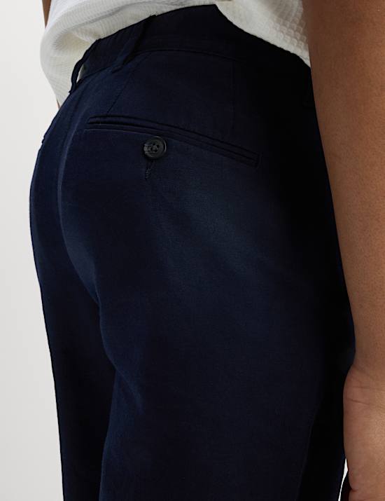 2pk Regular Fit Cotton Linen Blend Chinos