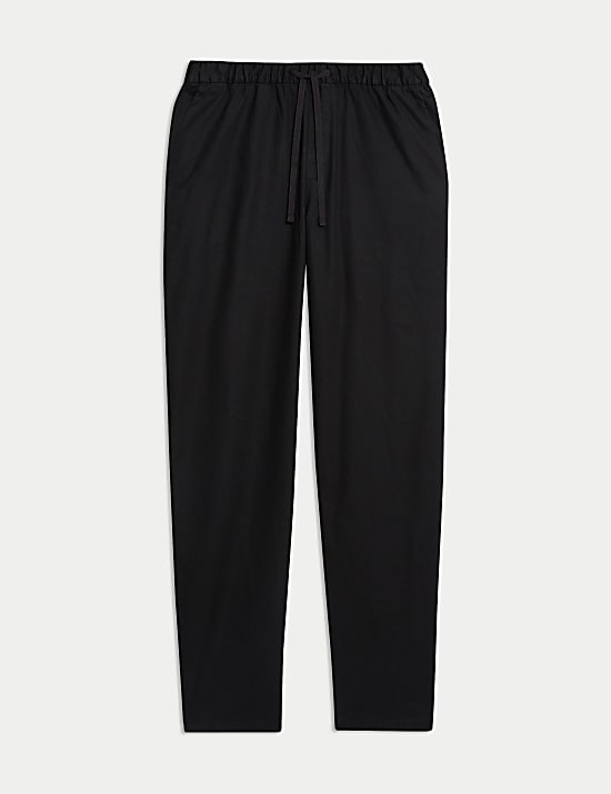 Loose Fit Cotton Linen Blend Elasticated Trousers