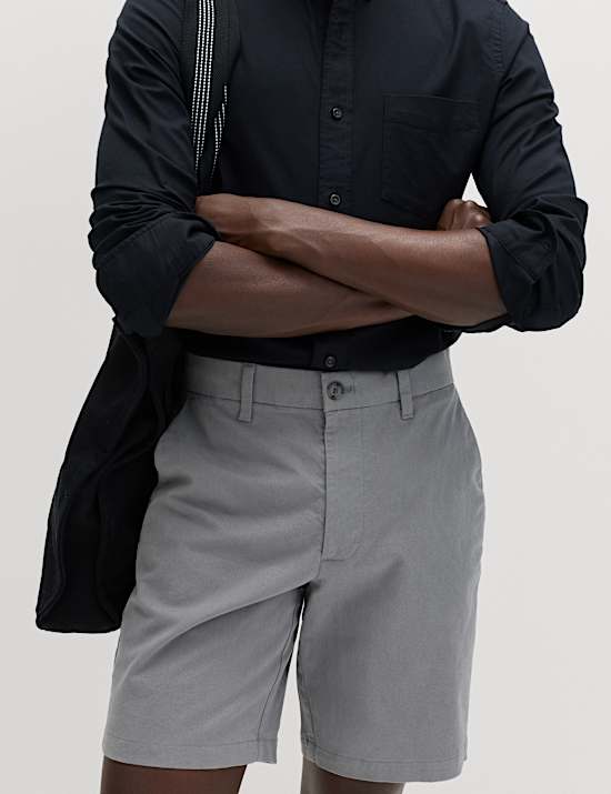 2er-Pack Normal geschnittene Chino-Shorts mit Stretch