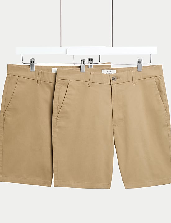 2pk Regular Fit Stretch Chino Shorts