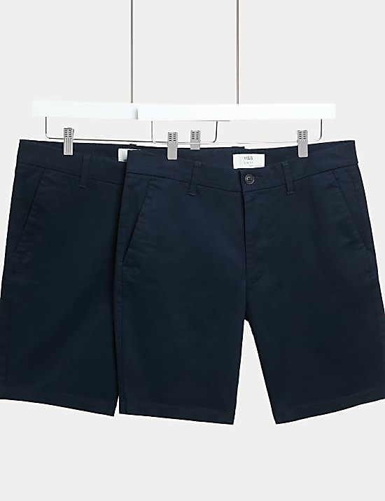 2pk Slim Fit Stretch Chino Shorts