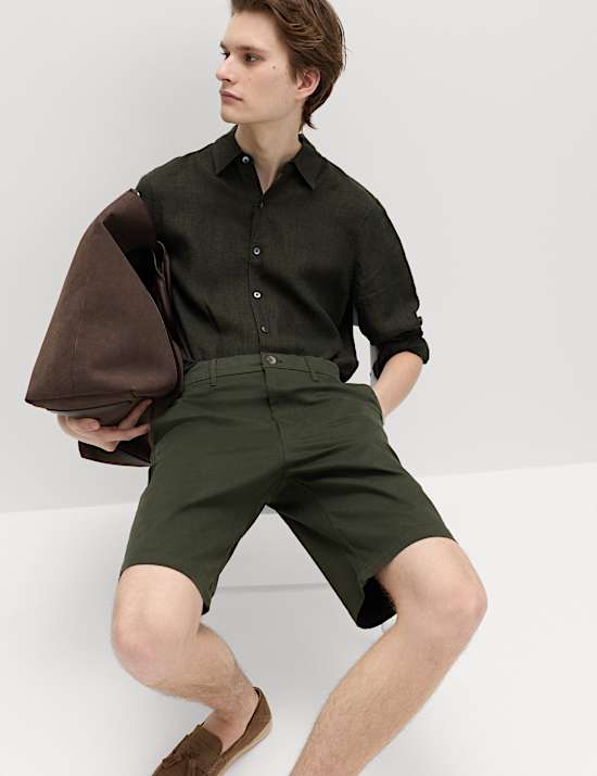 Loose Fit Stretch Chino Shorts