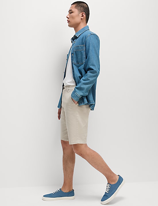 Regular Fit Stretch Chino Shorts