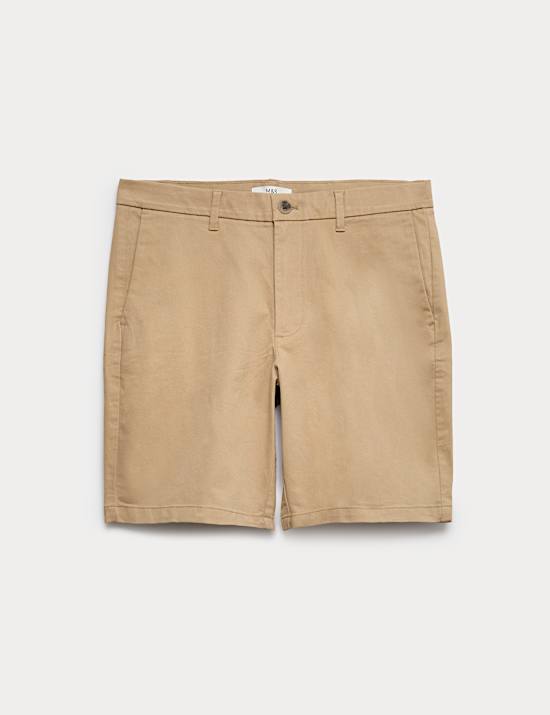 Normal geschnittene Chino-Shorts mit Stretch
