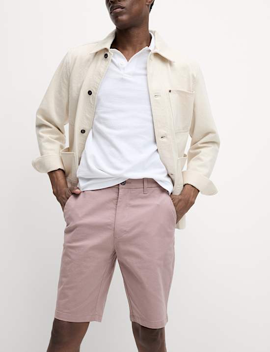 Regular Fit Stretch Chino Shorts
