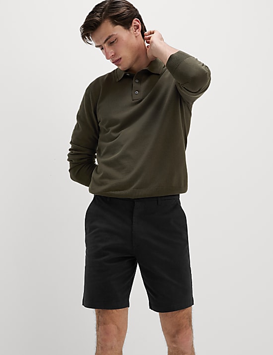 Regular Fit Stretch Chino Shorts