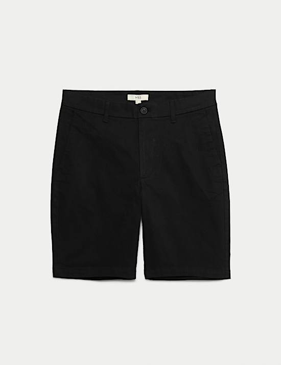 Regular-fit chinoshort met stretch
