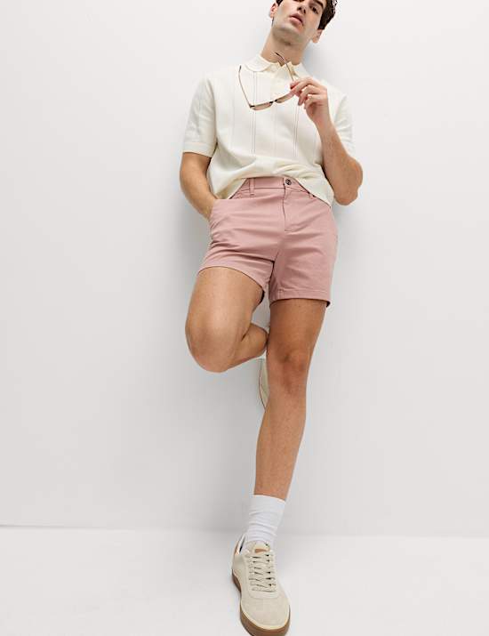 Slim Fit Stretch Chino Shorts