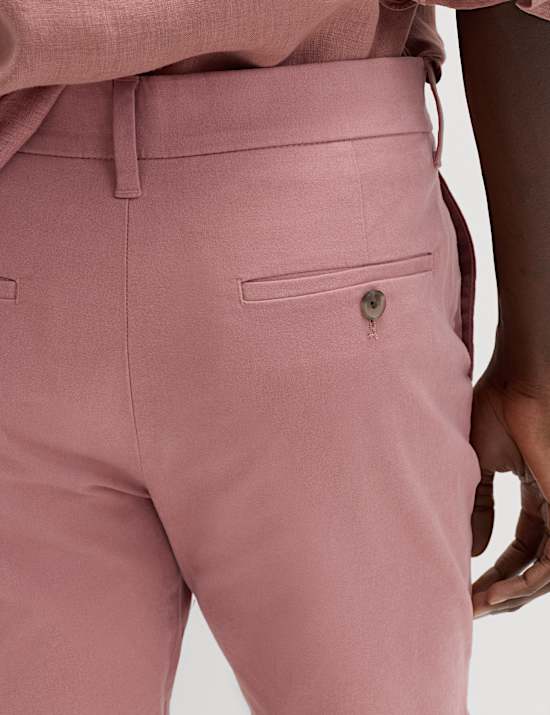 Pantalones cortos chinos de corte estrecho el&aacute;sticos